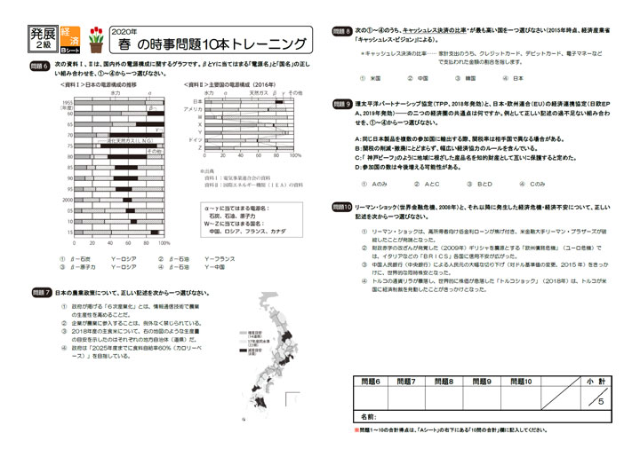 問題 2019 最新 時事 中学生